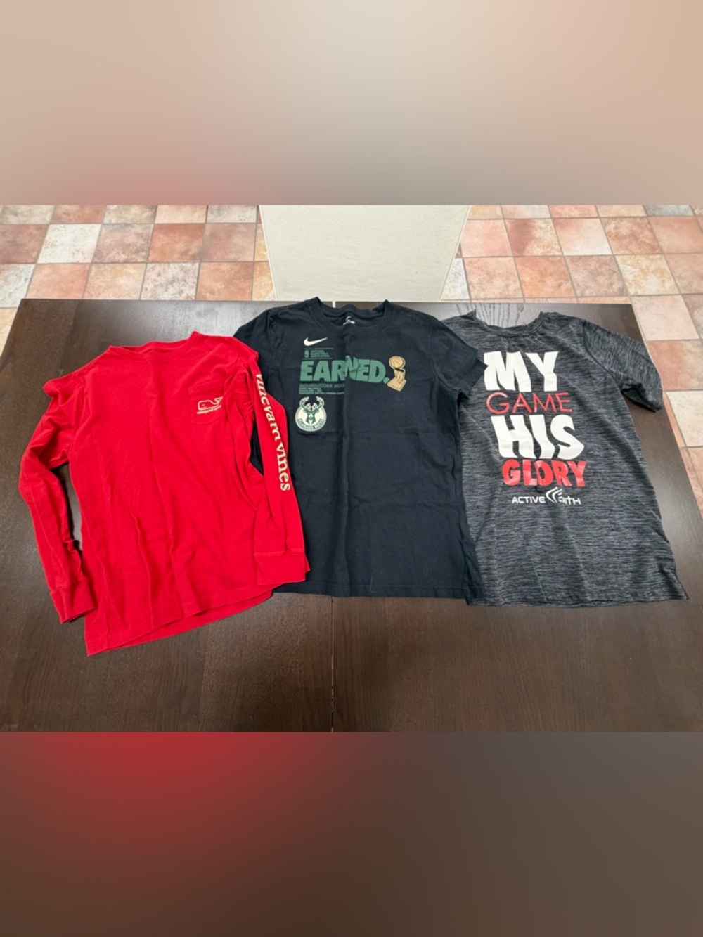 Three size youth medium shirts 

Tee shirt
Tee shirt
Long sleeve